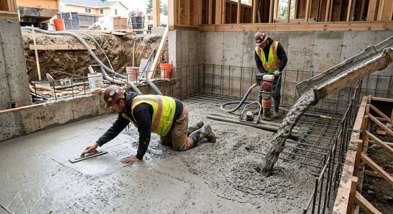 Basement Concrete Installation in Union, WA