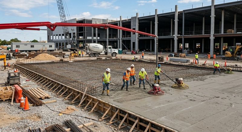 Commercial Slab Installation in Belfair, WA