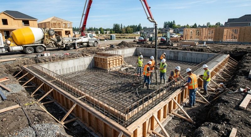 Concrete Foundation Installation in Kingston, WA