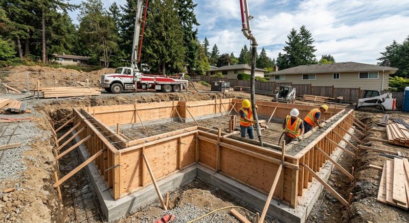 Concrete Foundation Installation in Kitsap County, WA