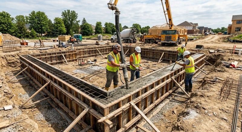 Foundation Wall Pouring in Union, WA